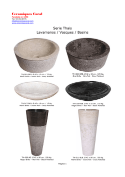 Ceramiques Coral Serie Thais Lavamanos / Vasques / Basins