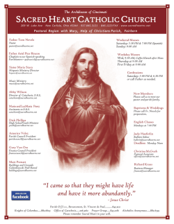 Sacred Heart Catholic Church Bulletin 11-22-2015
