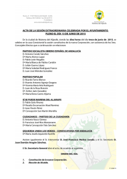 Acta 13 de junio de 2015 - Ayuntamiento de Mairena del Aljarafe