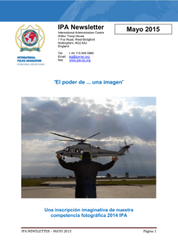 IPA Newsletter Mayo 2015 - International Police Association