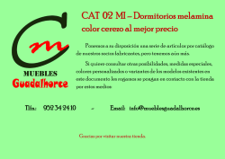 CAT 02 MI – Dormitorios melamina color cerezo al mejor precio