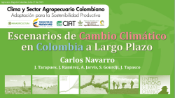 Escenarios de cambio climático en Colombia a largo plazo