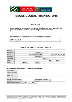 becas global training 2015