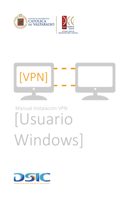 Manual: Instalación VPN Windows 7 - DSIC