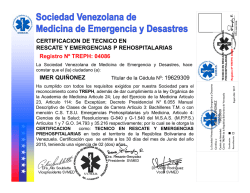 CERTIFICACION DE TECNICO EN RESCATE Y EMERGENCIAS P