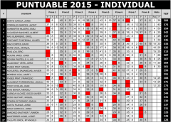 Classificació Individual Puntuable 2015