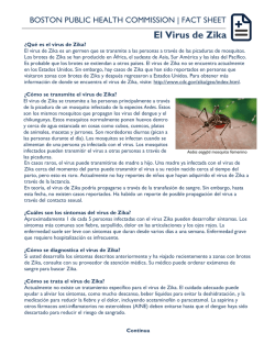 El Virus de Zika - Boston Public Health Commission