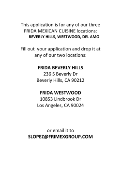 Printable Application - Frida Mexican Cuisine