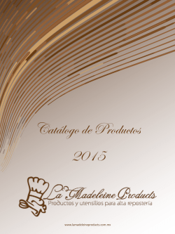 Catálogo de Productos - La Madeleine Products