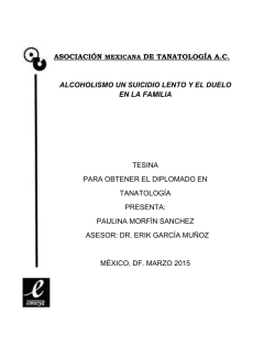 asociación mexicana de tanatología ac alcoholismo un suicidio