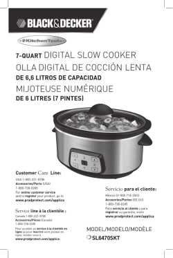 7-quart digital slow cooker olla digital de cocción lenta mijoteuse