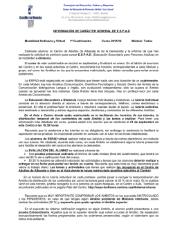 Carta primer cuatrimestre - CEPA Los Llanos, Albacete