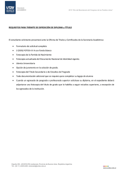 + Requisitos - Universidad Nacional de Avellaneda