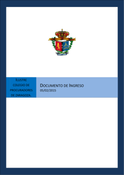 documento de ingreso - Ilustre Colegio de Procuradores de Zaragoza