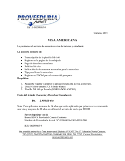 Información de VISA Americana 2015
