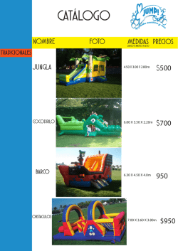 Catálogo Jump - Renta de Inflables en Querétaro