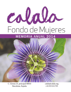 2013, 2014. - Calala Fondo de Mujeres