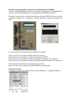 Instrucciones de uso del emulador de la placa de periféricos.