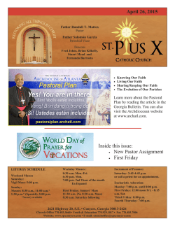 April 26, 2015 - St. Pius X Catholic Church