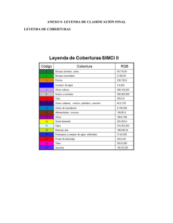 ANEXO 5- LEYENDA DE CLASIFICACIÓN FINAL LEYENDA DE