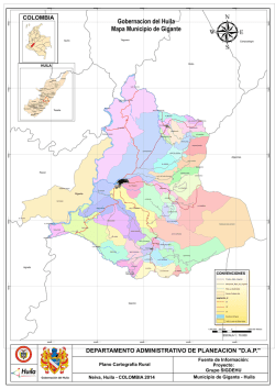 Gobernacion del Huila Mapa Municipio de Gigante