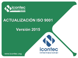 ACTUALIZACIÓN ISO 9001 Versión 2015