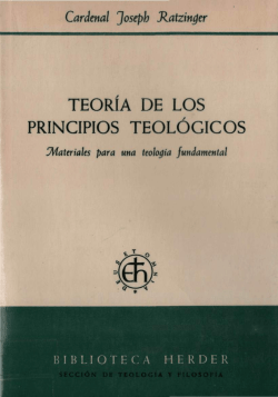 TEORÍA DE LOS PRINCIPIOS TEOLÓGICOS - E