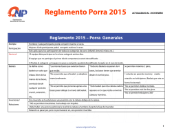 Reglamento Porra 2015