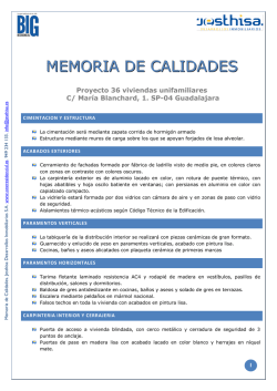 Memoria de Calidades - BIG Residencial / Chalets en Guadalajara