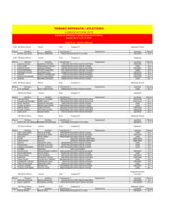 Agosto Resultados Tercera jornada Juegos SUPÉRATE 2015