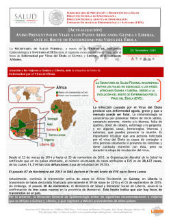 aviso preventivo de viaje a los países africanos: guinea y liberia