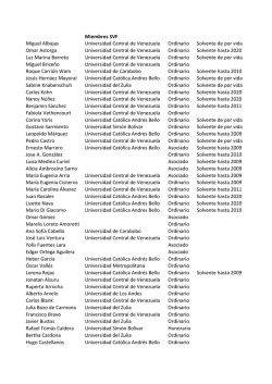 Lista de Miembros de la Sociedad Venezolana de Filosofía