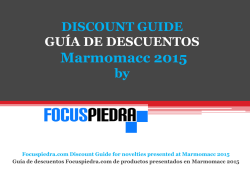 Guía de Descuentos Marmomacc 2015