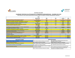 calendario general de la conferencia iberoamericana 2015