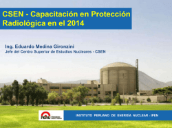 Ing. Eduardo Medina G. - Instituto Peruano de Energía Nuclear
