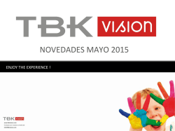 Presentacion Novedades TBK Vision Mayo 2015