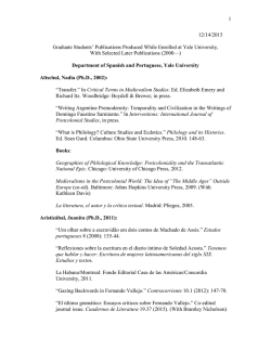 1 12/14/2015 Graduate Students` Publications Produced While