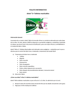 FOLLETO INFORMATIVO dolex® 2+ Tabletas masticables