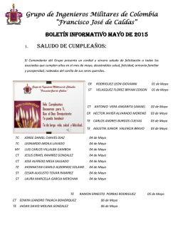 Boletin Informativo Mayo2015 - Grupo de Ingenieros Militares