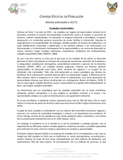 Ciudades Sostenibles - Consejo Estatal de Población de Hidalgo