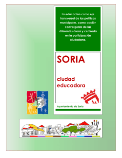 Soria ciudad educadora - Ayuntamiento de Soria