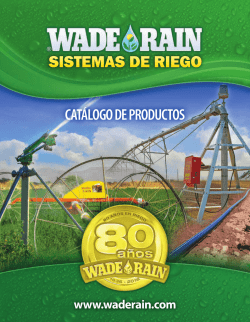 CATÁLOGO DE PRODUCTOS - Wade Rain Irrigation