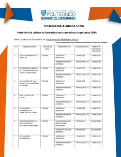 PROGRAMA ALIANZA SENA - Politécnico Grancolombiano