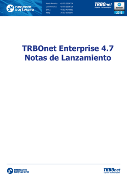 Release Notes - Soluciones TRBOnet