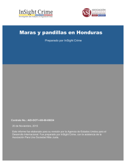 Maras y pandillas en Honduras