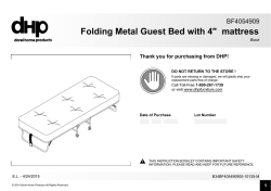 Folding Metal Guest Bed with 4" mattress
