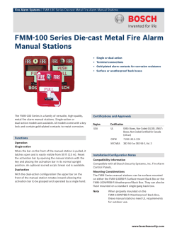 FMM‑100 Series Die‑cast Metal Fire Alarm Manual