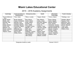 Academy Teachers - Miami Lakes Educational Center