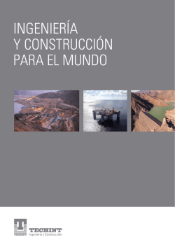 INGENIERÍA Y CONSTRUCCIÓN PARA EL MUNDO