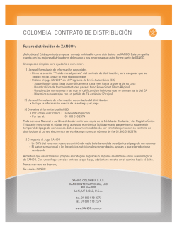 COLOMBIA: CONTRATO DE DISTRIBUCIÓN